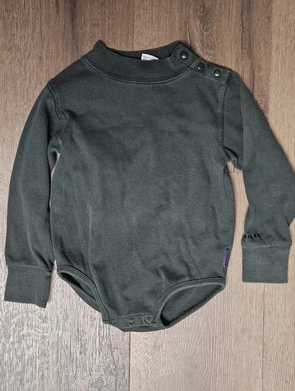 Vintage Gymboree Gymsport Dark Green Long-Sleeve Bodysuit
